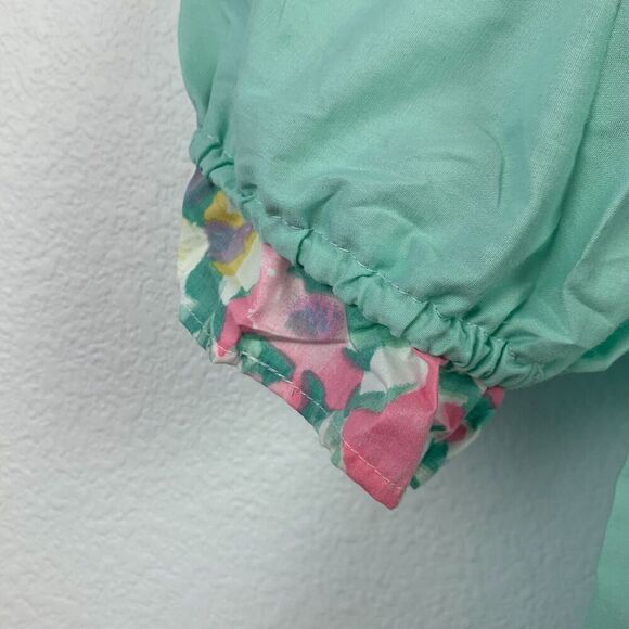 Vintage 80s Pitchfork Brand Green Floral Lace Square Dance Outfit Skirt Medium - Picture 11 of 16